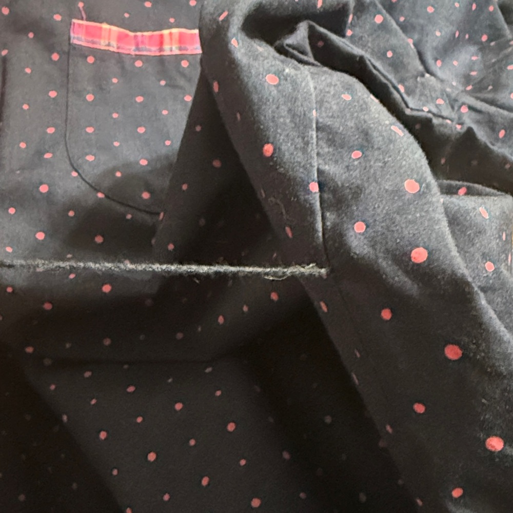 IZOD Mini Polka Dot Half Button Shirt Dress Size: L Length: 35” - Picture 9 of 9